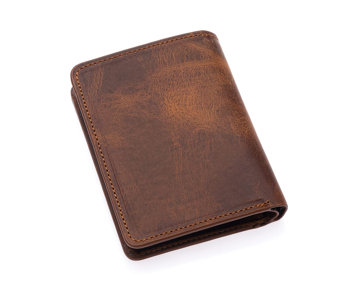 Porte-cartes grand format Westpolo Pimm en cuir véritable
