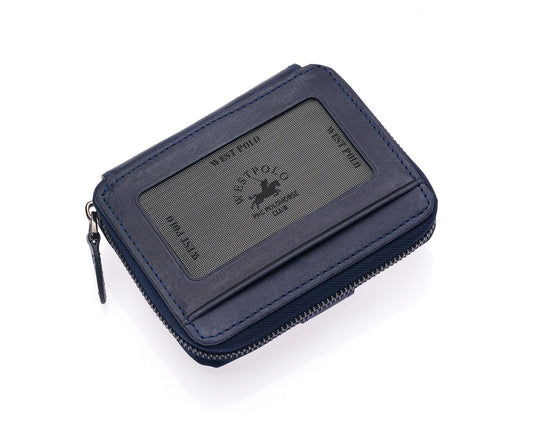Westpolo Genuine Crazy Leather Unisex Cardholder Wallet (1595C)
