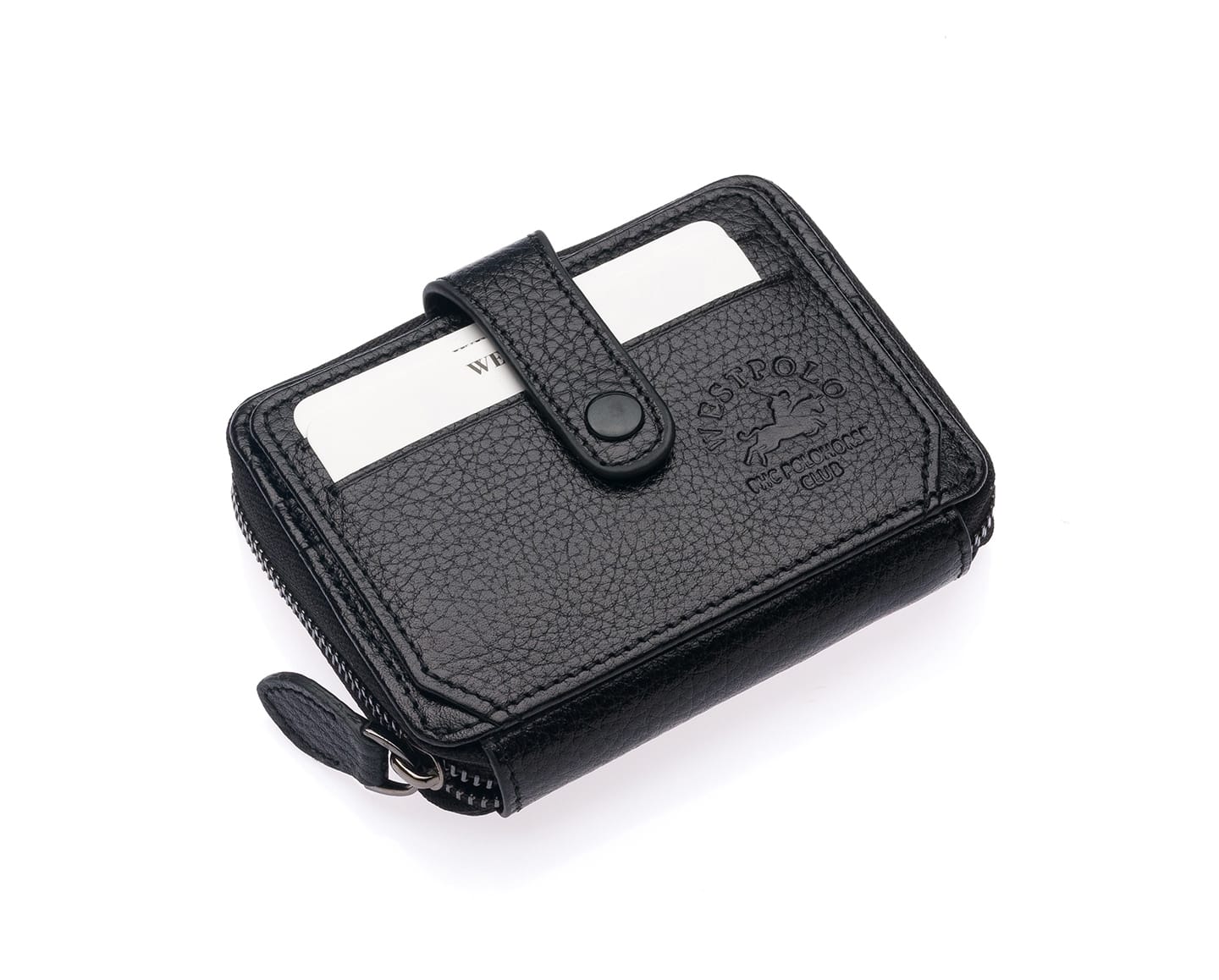 Portefeuille porte-cartes unisexe en cuir véritable Westpolo (1595)