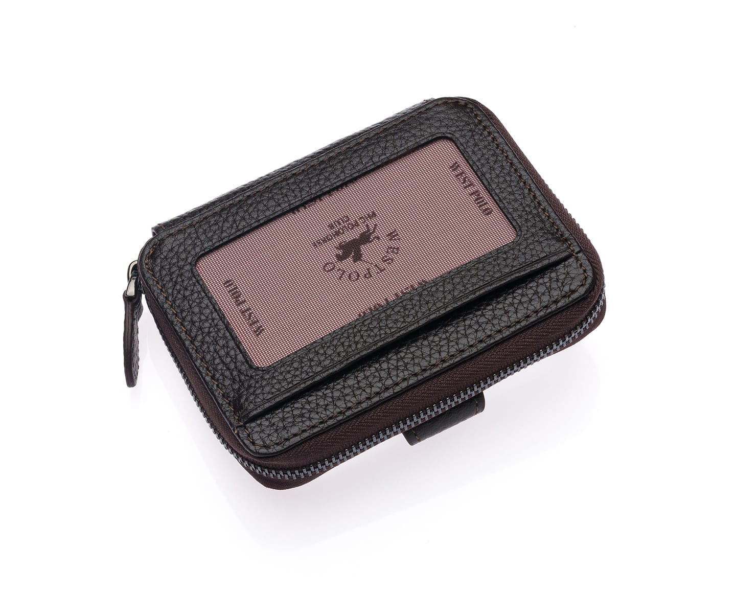 Portefeuille porte-cartes unisexe en cuir véritable Westpolo (1595)