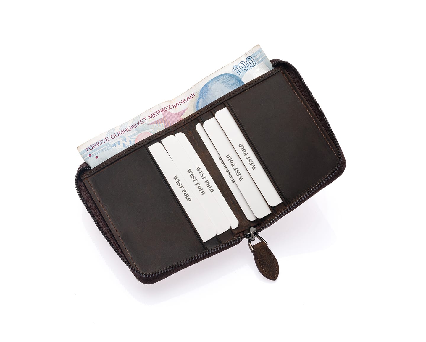 Westpolo Genuine Crazy Leather Unisex Cardholder Wallet (1595C)