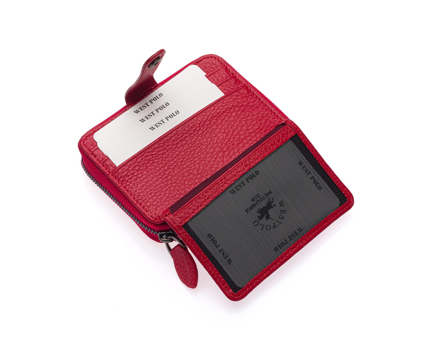 Portefeuille porte-cartes unisexe en cuir véritable Westpolo (1595)