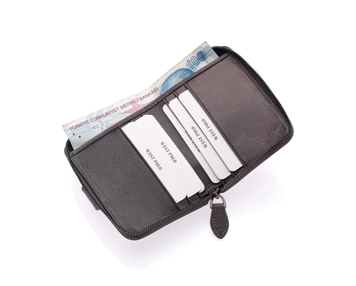 Westpolo Genuine Crazy Leather Unisex Cardholder Wallet (1595C)