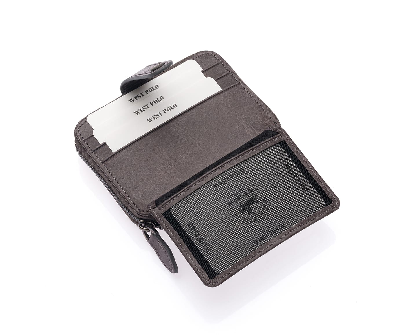 Westpolo Genuine Crazy Leather Unisex Cardholder Wallet (1595C)