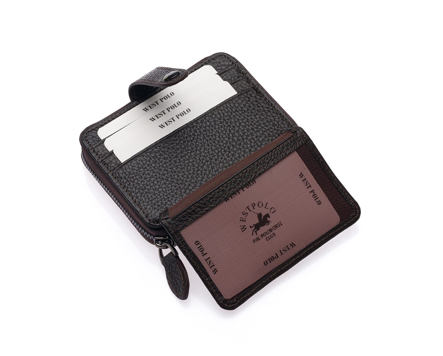 Portefeuille porte-cartes unisexe en cuir véritable Westpolo (1595)