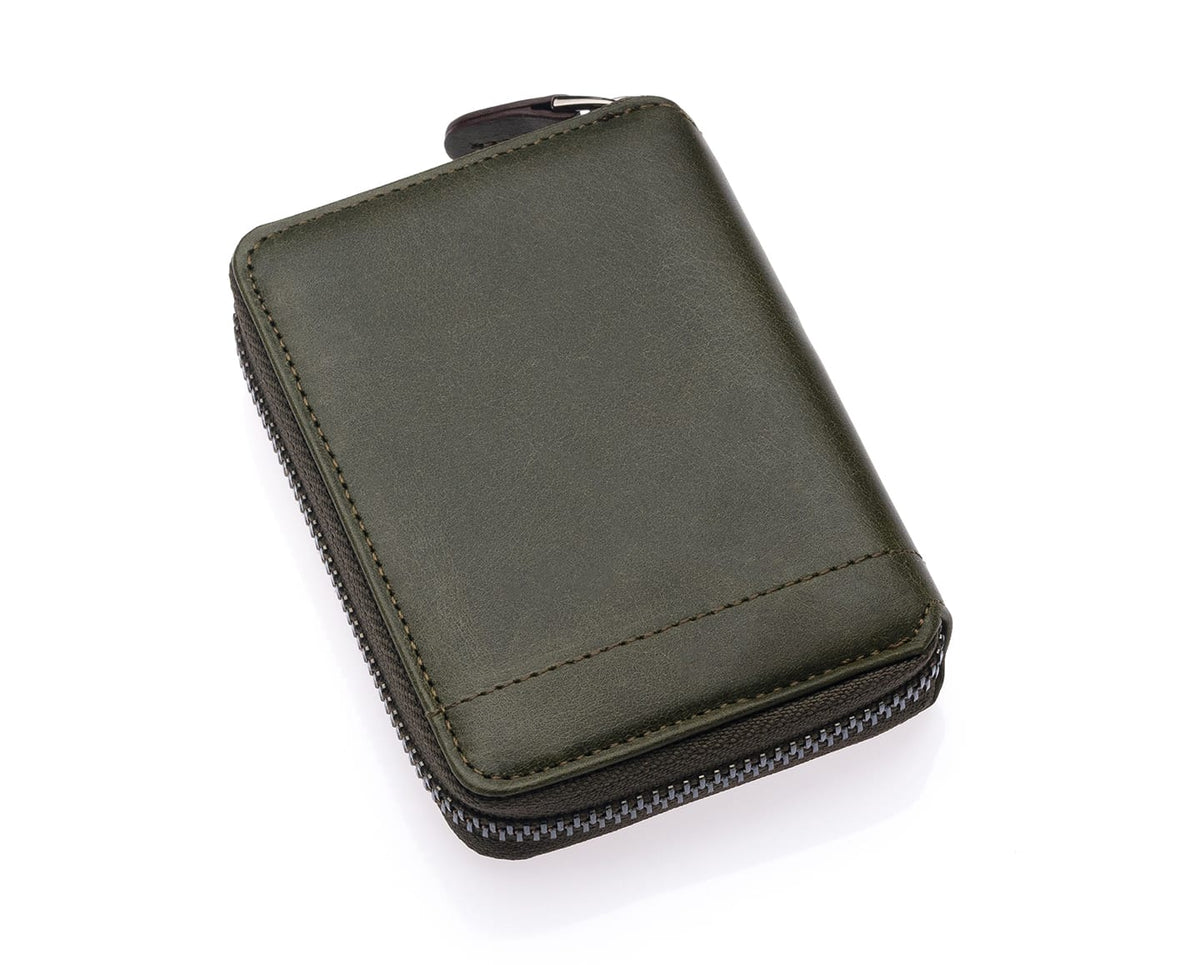 Portefeuille unisexe zippé Westpolo Vega en cuir véritable (1695C) 