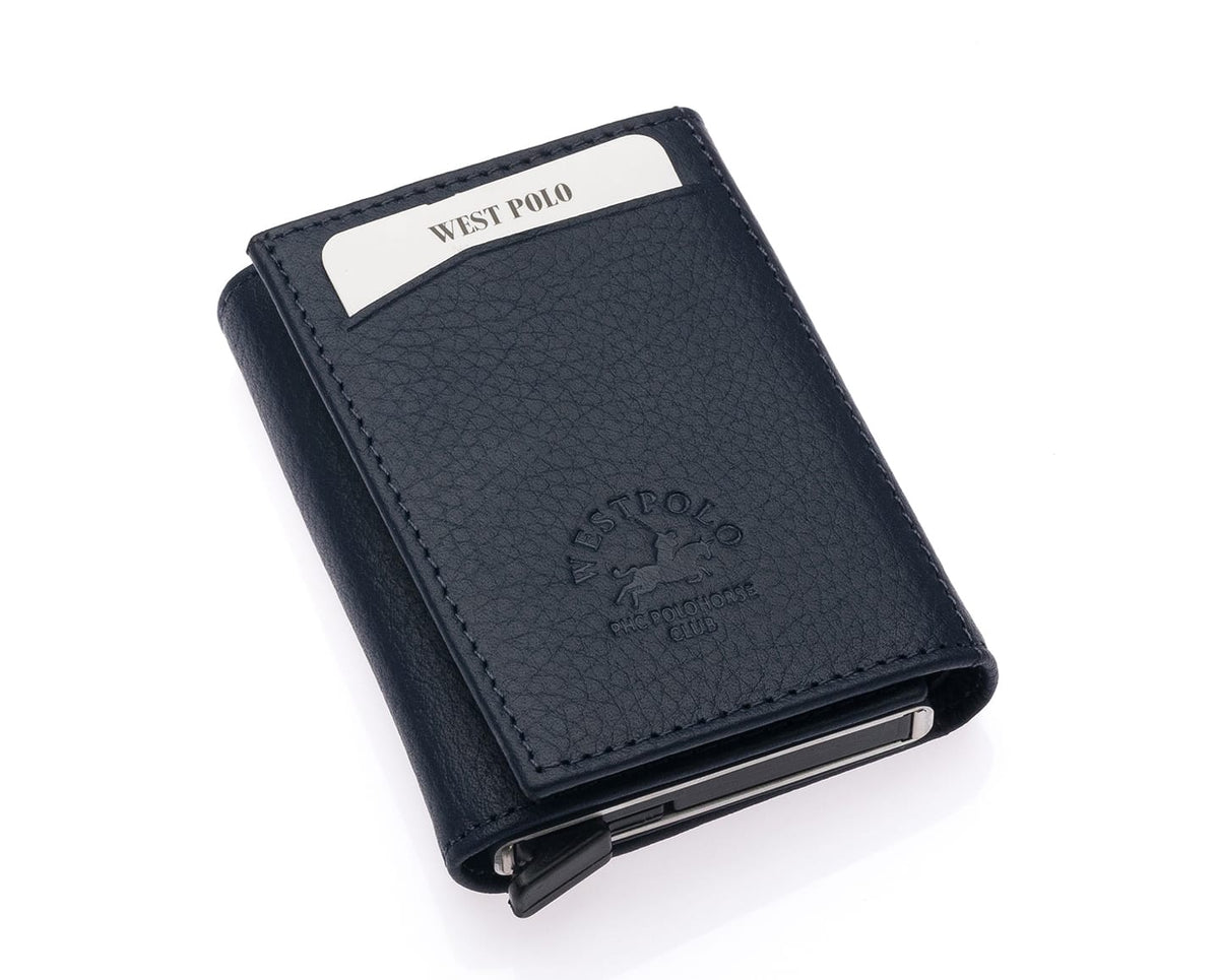 Portefeuille mécanique en cuir véritable Westpolo Safari (5550)