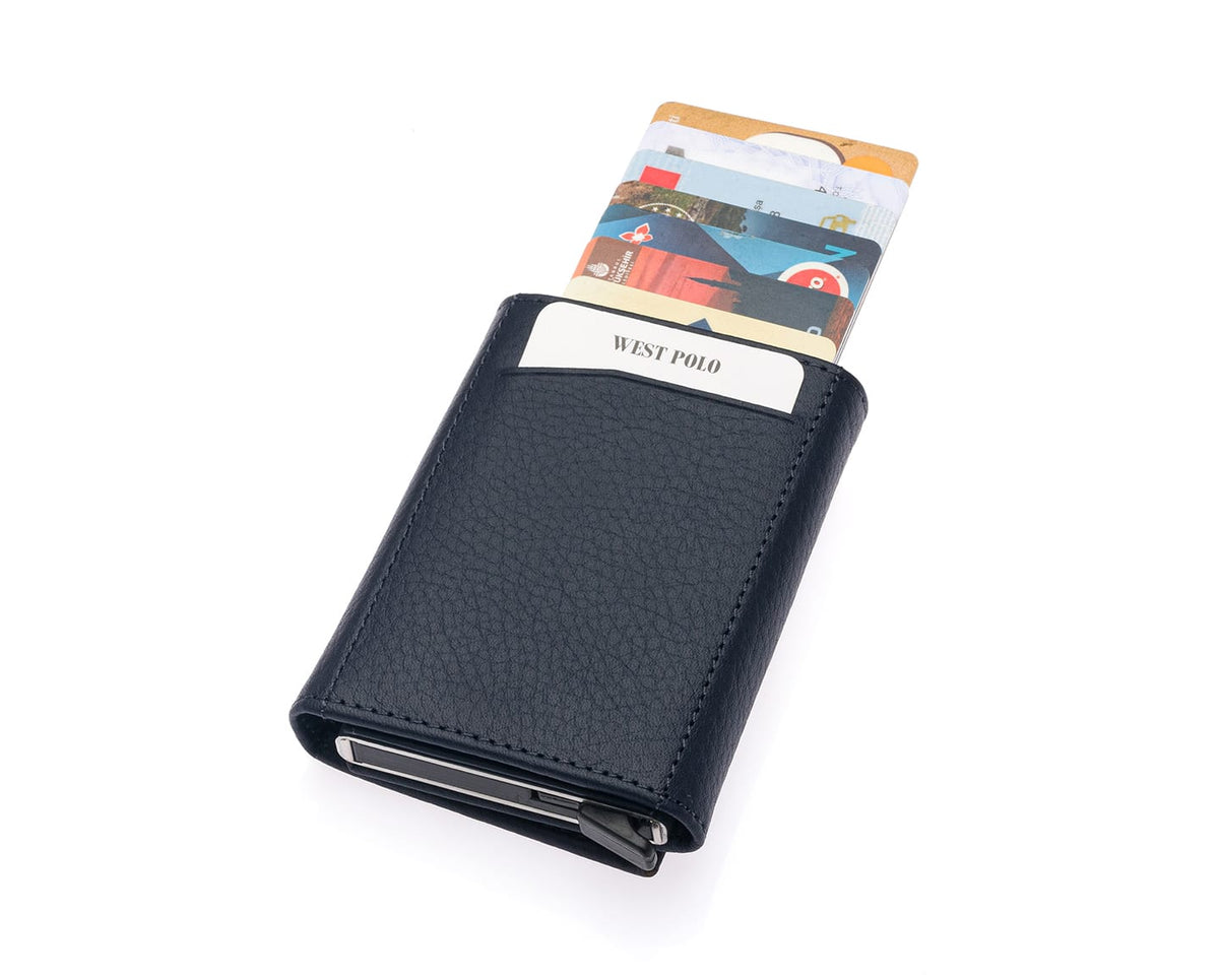Portefeuille mécanique en cuir véritable Westpolo Safari (5550)