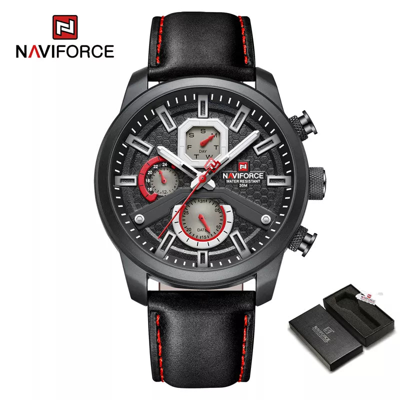 2022 Fashion NAVIFORCE Mens Watches Top Brand Luxury Military Quartz Watch Leather Waterproof Sport Calendar Watch.jpg.jpg  3