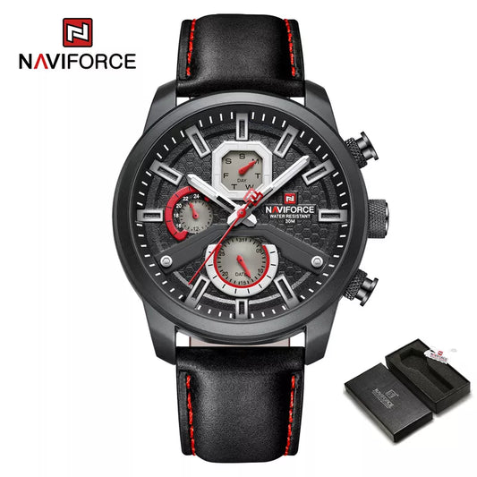 2022 Fashion NAVIFORCE Mens Watches Top Brand Luxury Military Quartz Watch Leather Waterproof Sport Calendar Watch.jpg.jpg  3