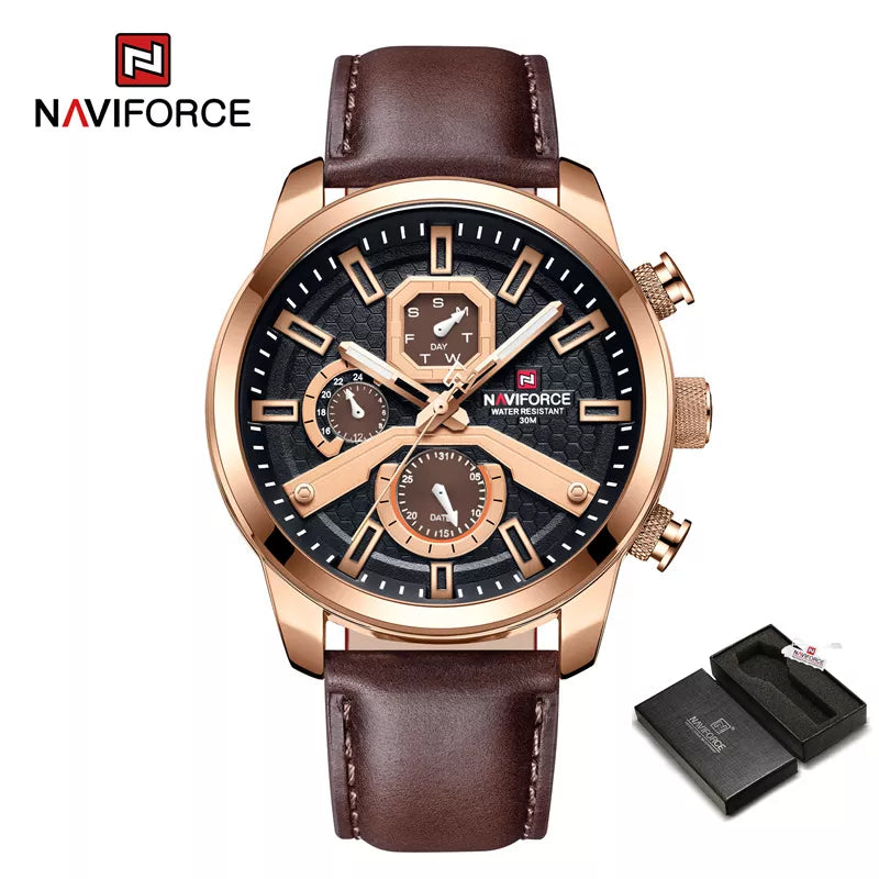 2022 Fashion NAVIFORCE Mens Watches Top Brand Luxury Military Quartz Watch Leather Waterproof Sport Calendar Watch.jpg.jpg  6