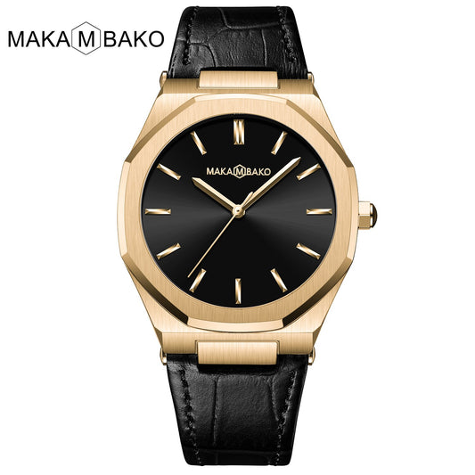 2022 Top Private Brand Men Watch Business Design Japan Imported Movement Fashion Leather Waterproof Wristwatch Relogio 2