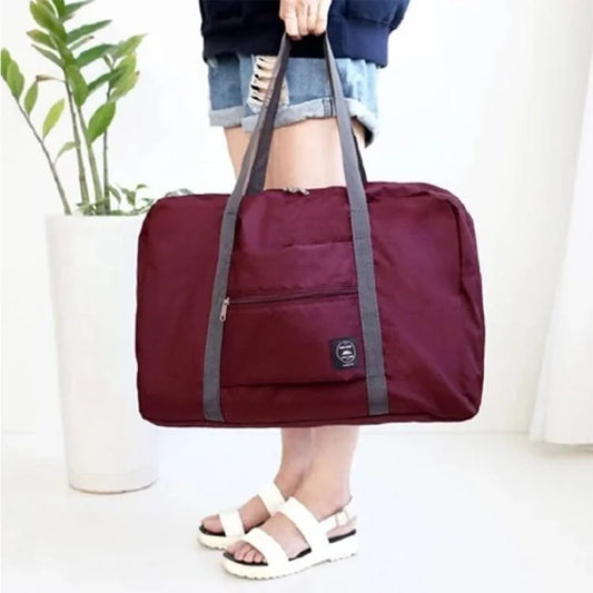 Foldable Travel Duffel Bag – Large Capacity Nylon Luggage Bag for Travel, Gym, Shopping & Weekend Trips