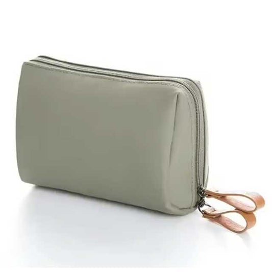 2024 Small Waterproof Makeup Bag for Women – Korean Style Solid Color Toiletry & Cosmetic Storage Clutch