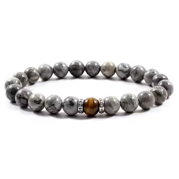 Bracelet de perles en œil de tigre (24 variantes) pour hommes et femmes (EGBT089) 