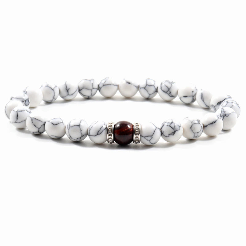 Bracelet de perles en œil de tigre (24 variantes) pour hommes et femmes (EGBT089) 