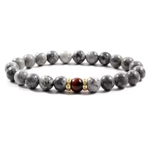 Bracelet de perles en œil de tigre (24 variantes) pour hommes et femmes (EGBT089) 