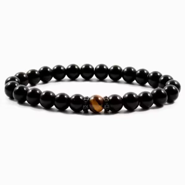 Bracelet de perles en œil de tigre (24 variantes) pour hommes et femmes (EGBT089) 