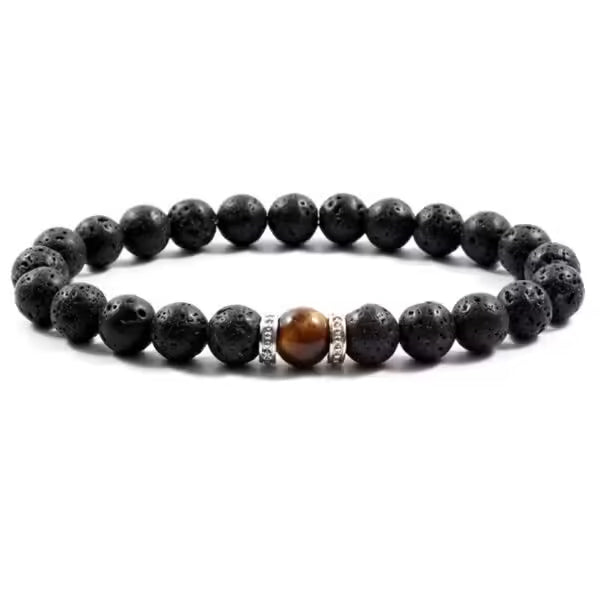Bracelet de perles en œil de tigre (24 variantes) pour hommes et femmes (EGBT089) 