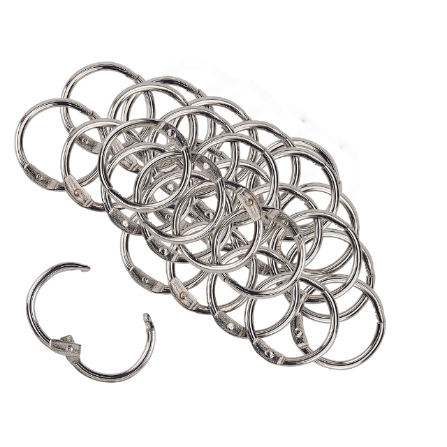 25mm Loose Leaf Binder Rings – Pack of 120 for Document Binding and Craft Projects