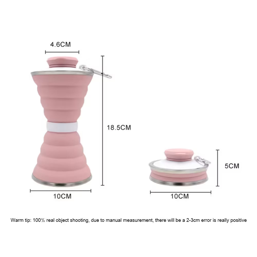 Ultimate Convenience: 500ML Collapsible Silicone Water Bottle for Sports, Camping, Travel, and Cycling