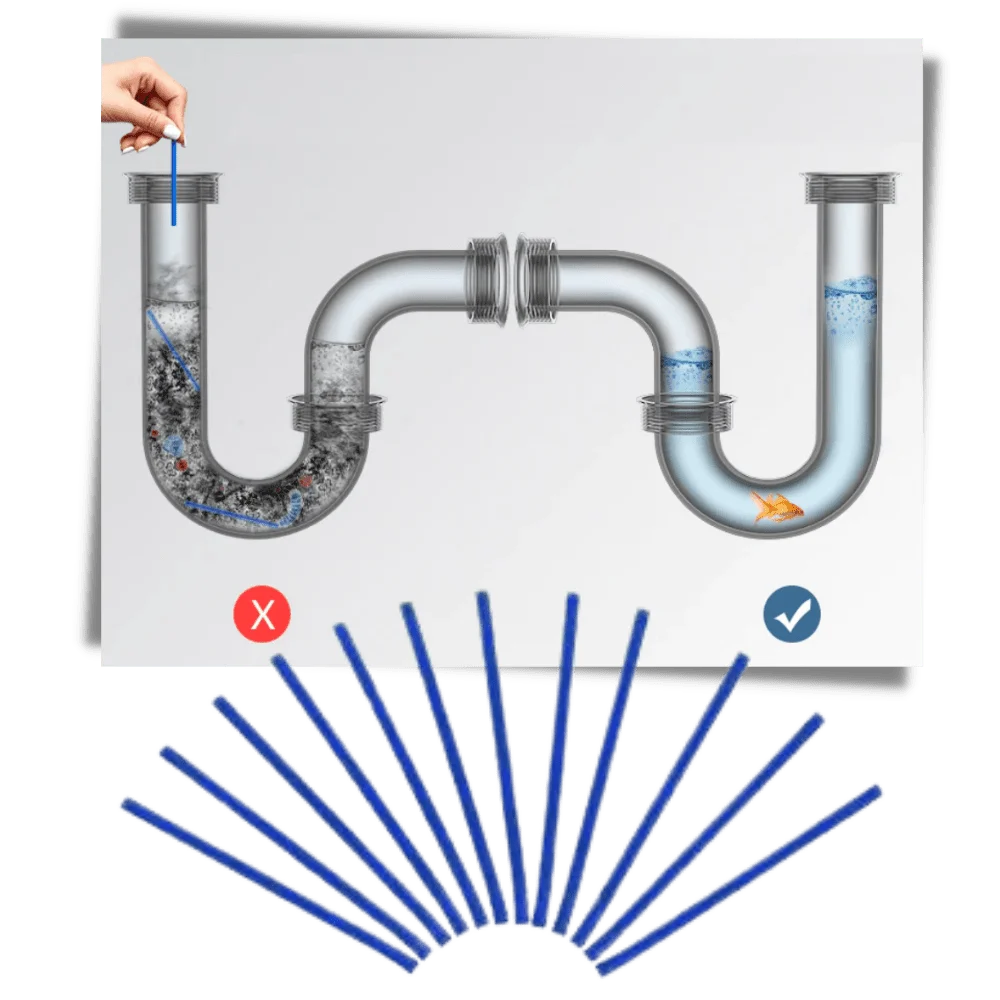 12-Pack Sink Cleaning Sticks – Drain Cleaner Deodorizing Sticks for Kitchen & Bathroom Sinks
