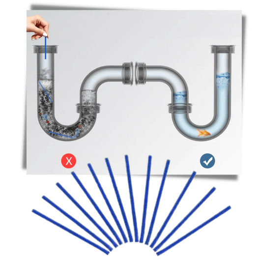 12-Pack Sink Cleaning Sticks – Drain Cleaner Deodorizing Sticks for Kitchen & Bathroom Sinks