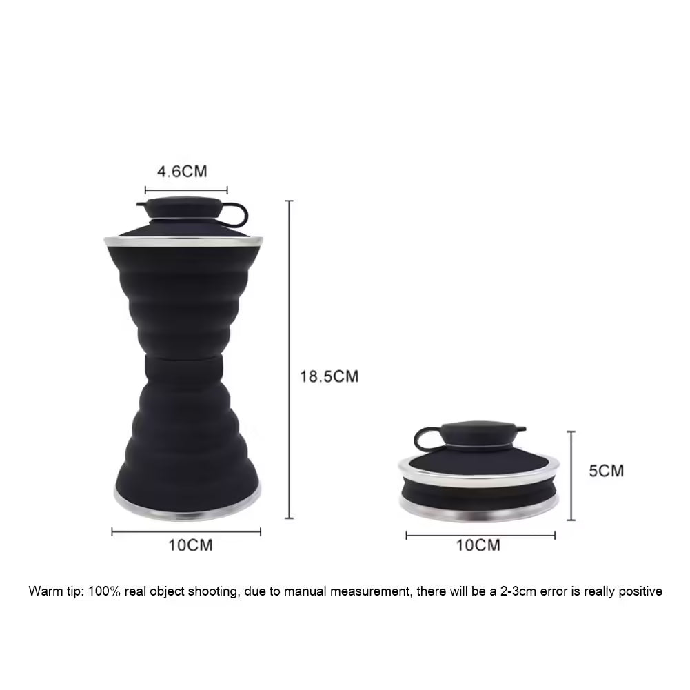 Ultimate Convenience: 500ML Collapsible Silicone Water Bottle for Sports, Camping, Travel, and Cycling