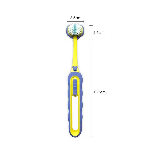 2PCS Kids’ Three-Sided Toothbrush – Soft Bristle Teeth Whitening Brushes for Ages 3–12 | Children's Dental & Oral Care Tool