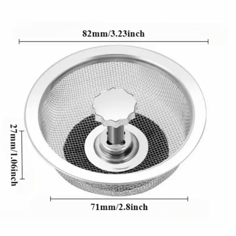 Remplacement de la crépine d'évier de cuisine | Panier de vidange en maille d'acier inoxydable et filtre de trou d'évacuation