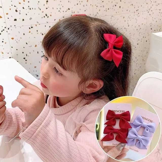 2Pcs Bow Flower Hair Clips – Elegant Korean Style Hairpins for Girls & Women | Cute Hair Accessories Set