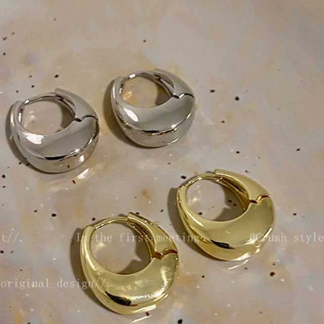 2Pcs Stainless Steel Hoop Earrings for Women – Smooth Metal Luxury Jewelry | Elegant Daily Wear for Girls