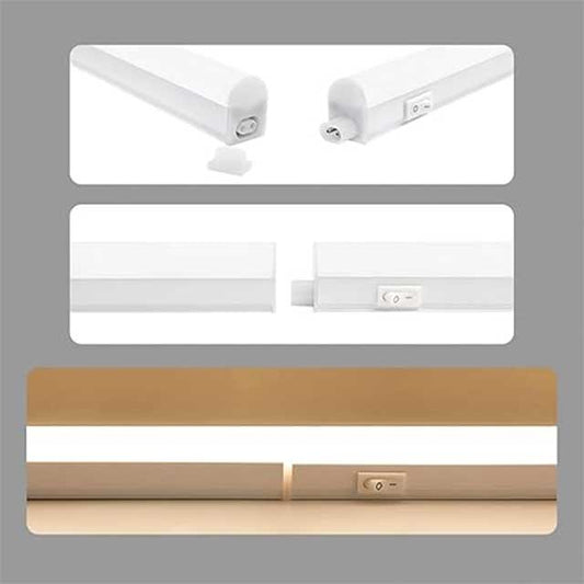 مصباحان LED أسفل الخزانة بقوة ٥ واط - مصابيح خزانة قابلة للتوصيل والتوصيل | لون أبيض محايد ٤٠٠٠ كلفن