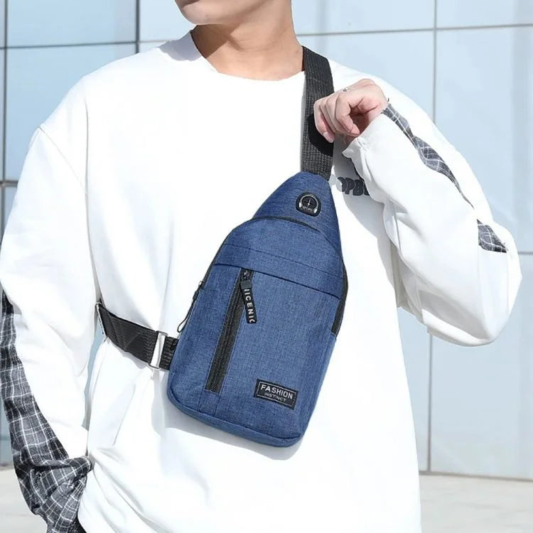 Sac de poitrine croisé pour homme – Sac à dos bandoulière léger avec plusieurs poches