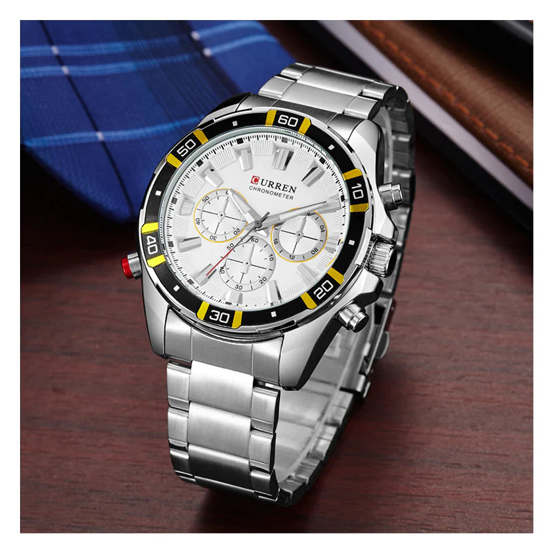 Montre Homme Curren en Acier Inoxydable (8184)