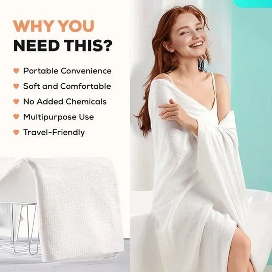 Compressed Fiber Towel Tablets – Disposable Portable Travel Towels Expanding Compressed Tissue Towels