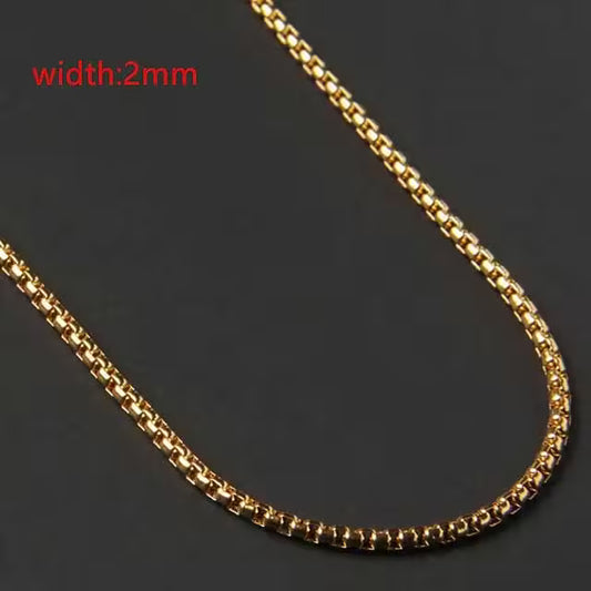 Collier unisexe simple de 2 mm (EGN051)