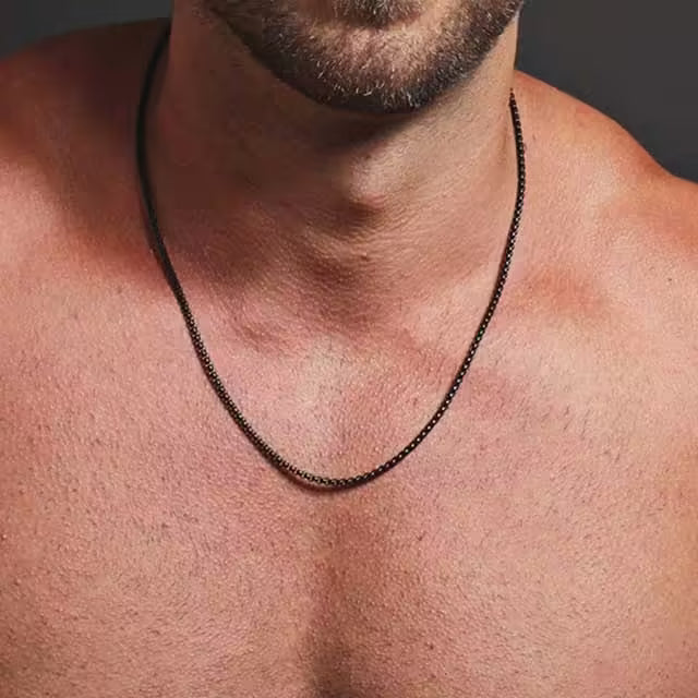 2mm Simple Unisex Plain Necklace (EGN051)