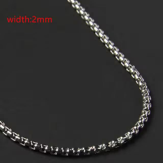 2mm Simple Unisex Plain Necklace (EGN051)