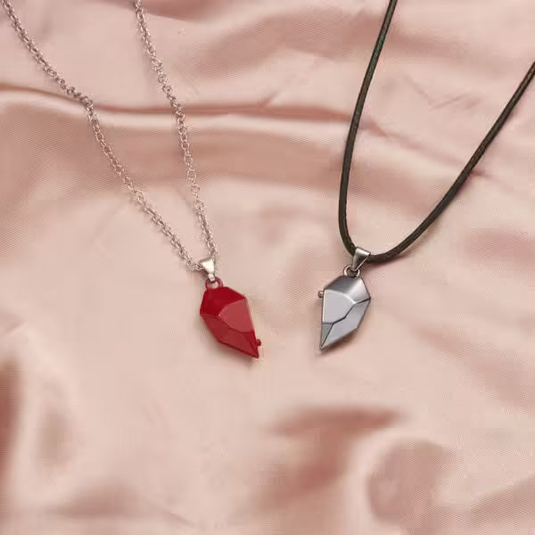 Collier magnétique en forme de cœur pour couple (2 pièces) (EGN128)