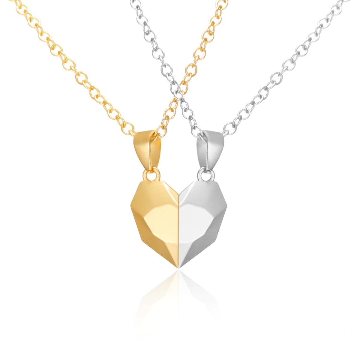Collier magnétique en forme de cœur pour couple (2 pièces) (EGN128)