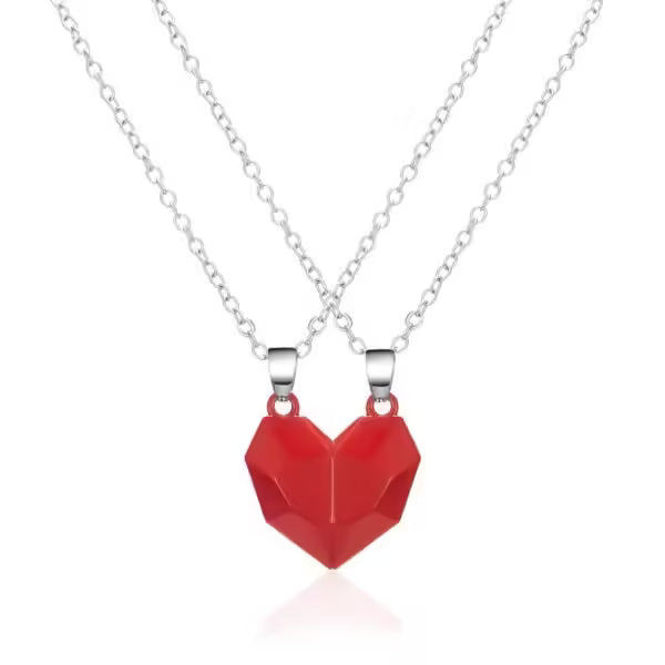 Collier magnétique en forme de cœur pour couple (2 pièces) (EGN128)