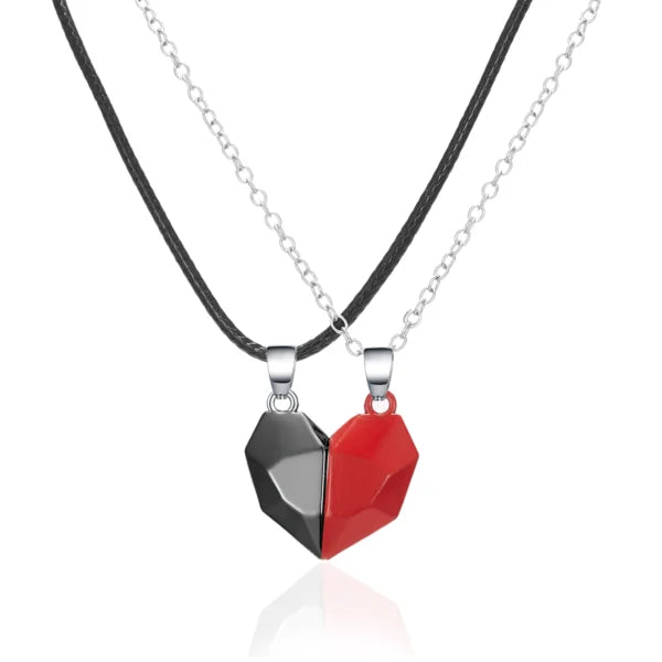 Collier magnétique en forme de cœur pour couple (2 pièces) (EGN128)