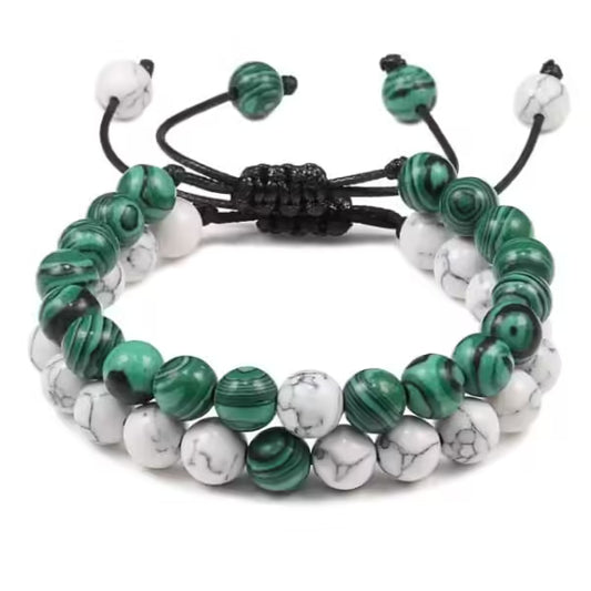 Bracelet Shamballa unisexe (lot de 2) (EGBT390)