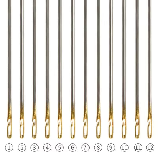 30pcs Self-Threading Blind Sewing Needles – Stainless Steel Quick Automatic Stitching Pins for DIY & Elderly Use