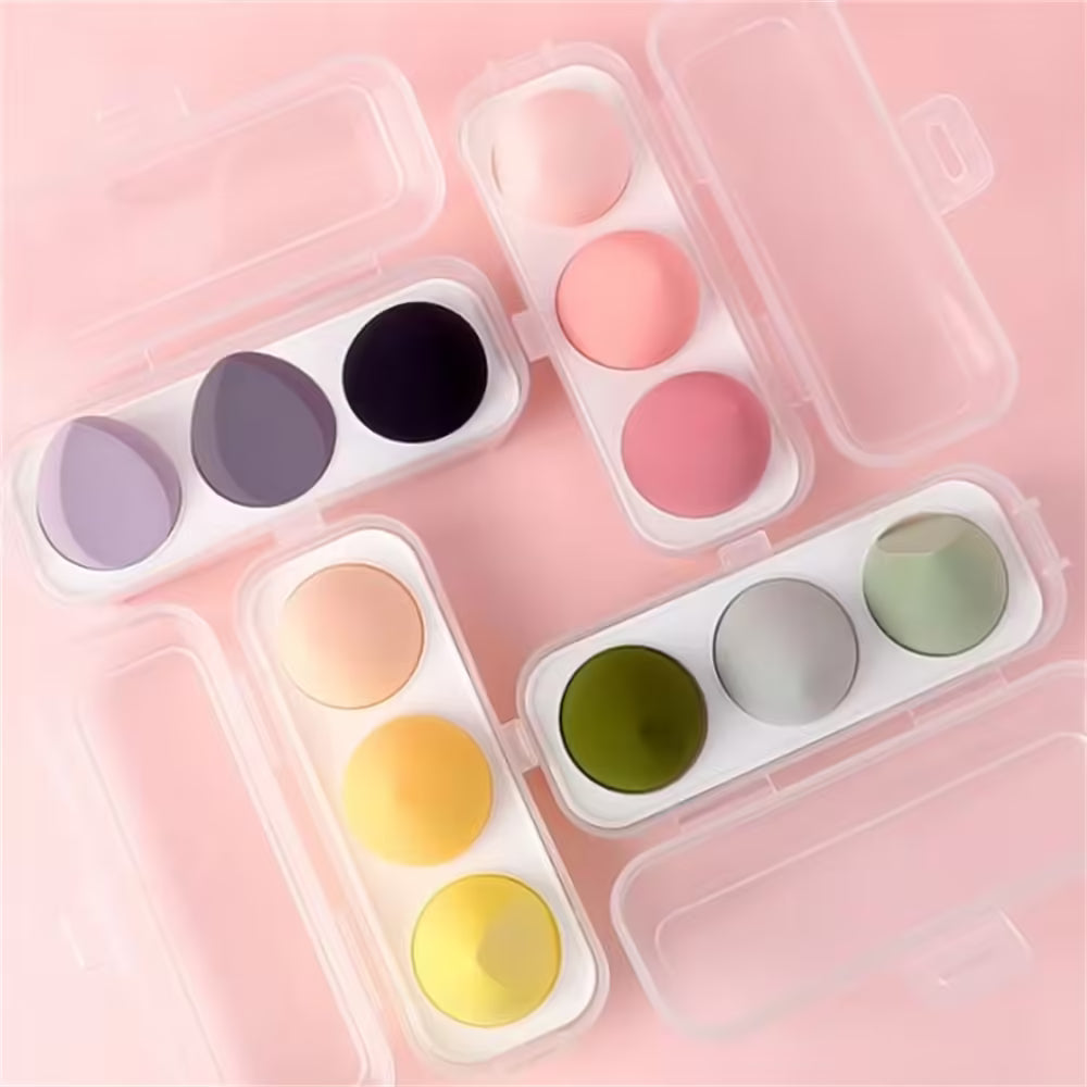 Ensemble d'éponges à maquillage douces - 3 ou 4 œufs de beauté pour une application impeccable du fond de teint et de la poudre - Indispensables du maquillage féminin
