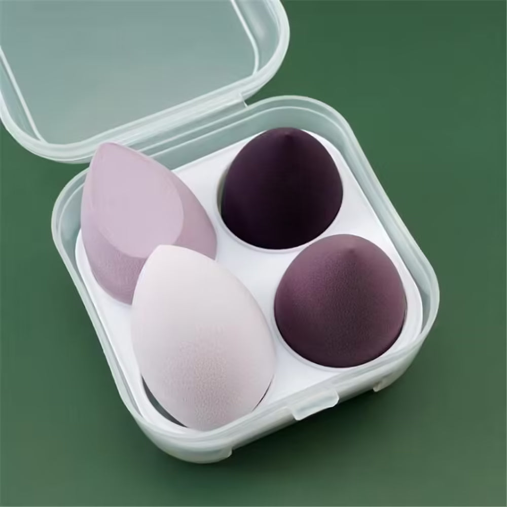 Ensemble d'éponges à maquillage douces - 3 ou 4 œufs de beauté pour une application impeccable du fond de teint et de la poudre - Indispensables du maquillage féminin