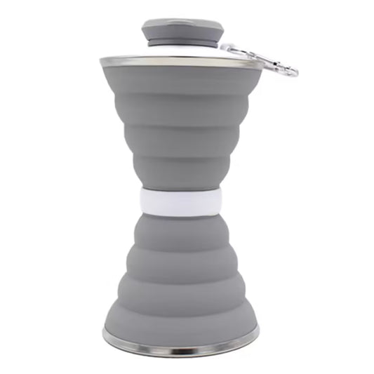 Pratique et ultra-pratique : gourde pliable en silicone de 500 ml idéale pour le sport, le camping, les voyages et le vélo.