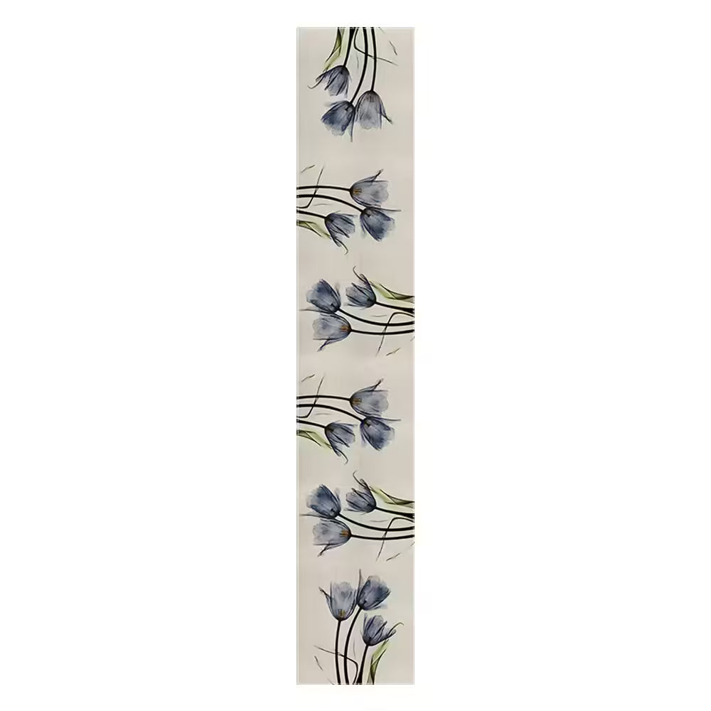 Rustic Farmhouse Tulip Linen Table Runner – 13x70 Inch, Stylish Kitchen & Dining Table Decoration for Indoor & Outdoor Use