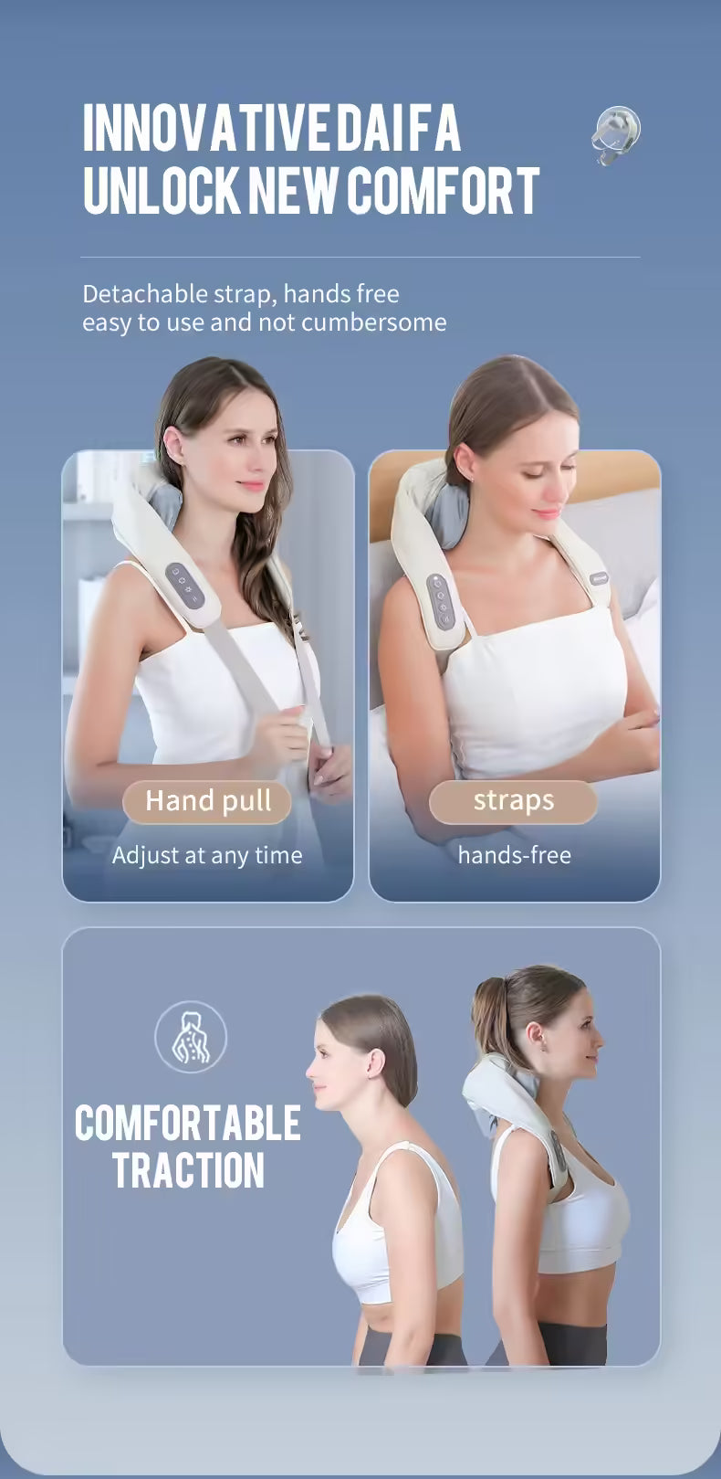 Foreverlily Wireless Neck and Back Massager